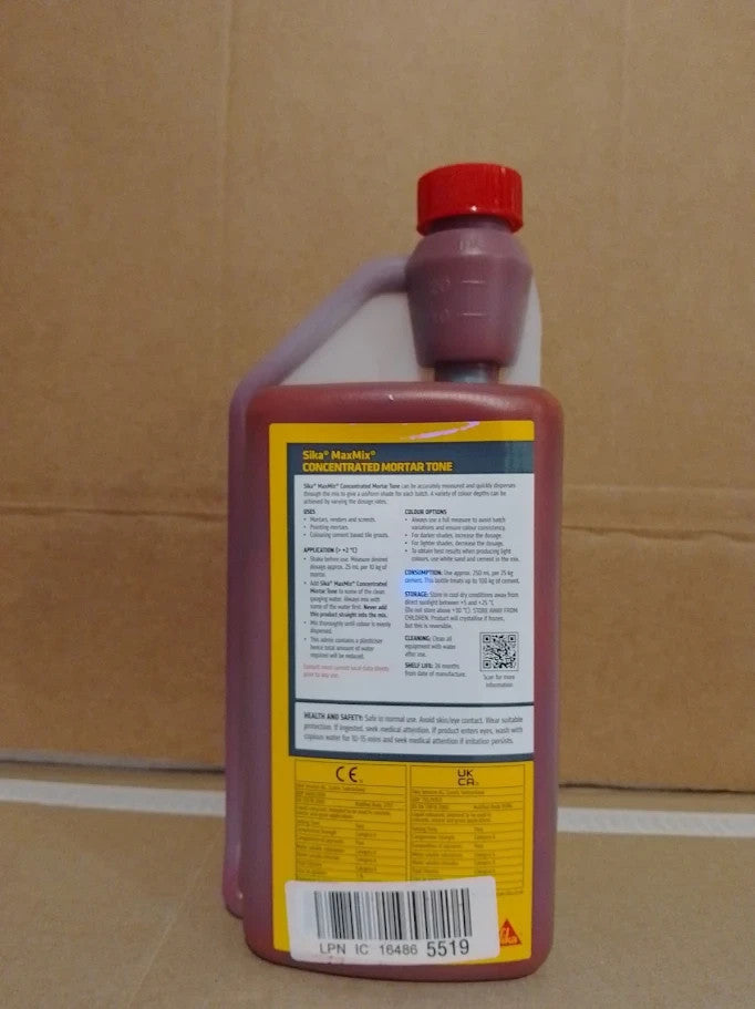 Sika MaxMix Cement Colour Concentrated Colourant Mortars Rendering 1L New