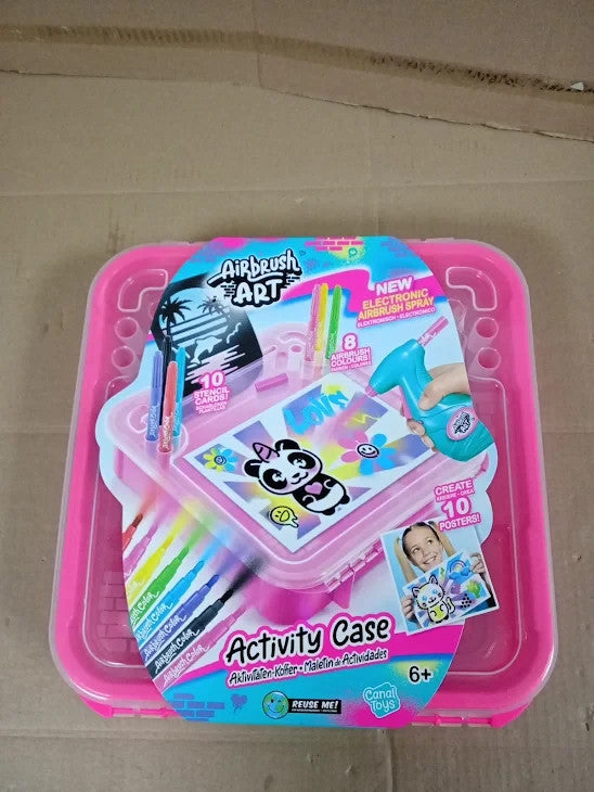 Airbrush Art Activity Case Customise Posters Childrens Gift Ages 6+ Crafts Toy