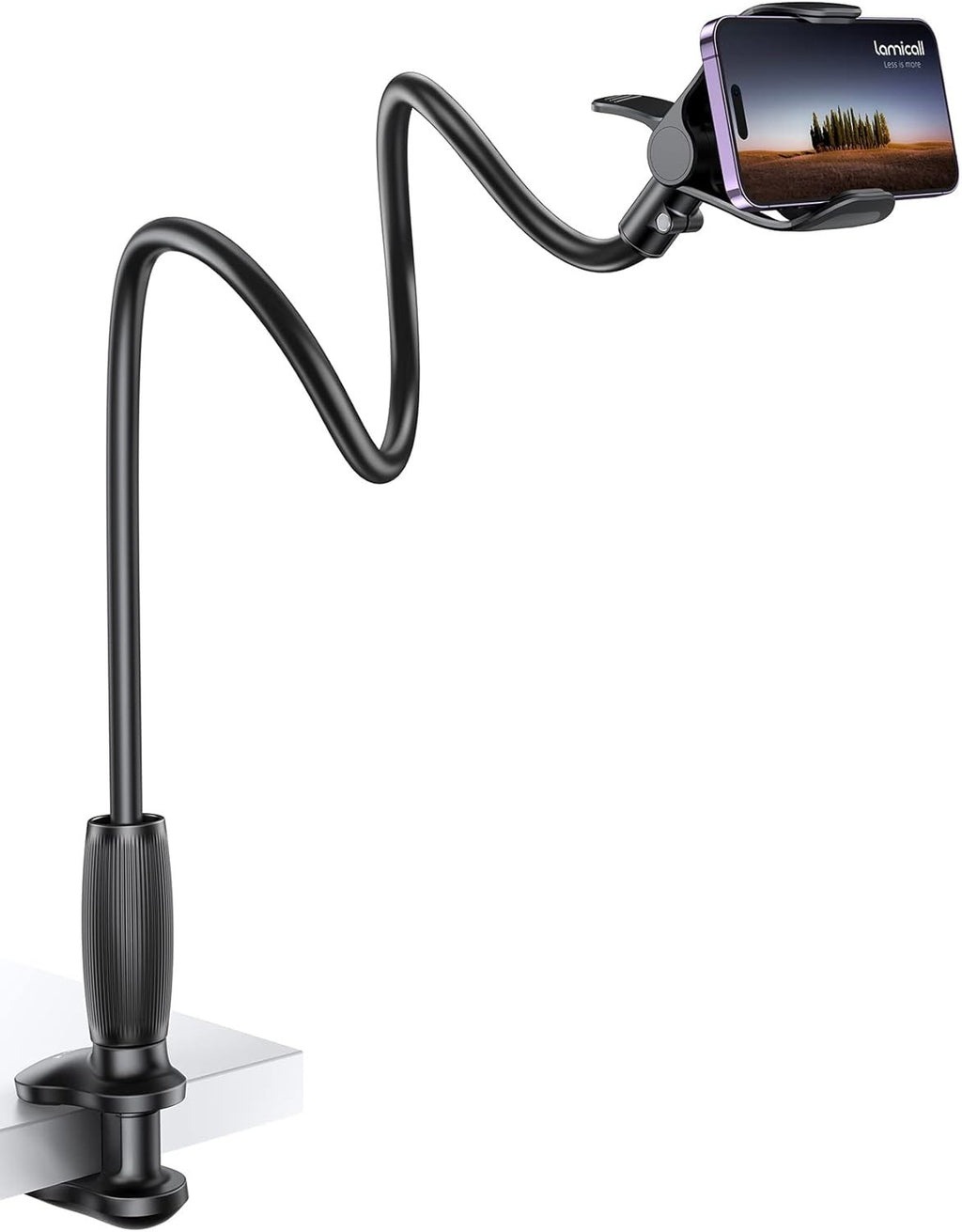 Lamicall Gooseneck Bed Phone Holder 80mm Clamp Base Universal Flexible New