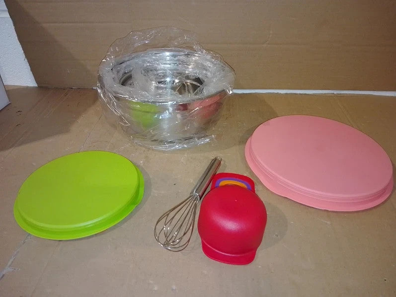 Mixing Dveda 5pcs Stainless Steel Mixing Bowls 6pcs Spoons 1pc Egg Whisk Set New