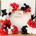 Red Black White Balloons Confetti Garland Arch Set 148pcs 30.48x12.7cm New