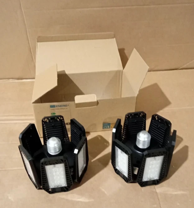 185W LED Garage Light 18500LM E27 Ceiling Lamp Adjustable 6500K 2 Pieces New
