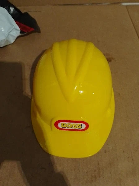 Boss Construction Helmet Childs Hard Hat Yellow Short Brim Lightweight New