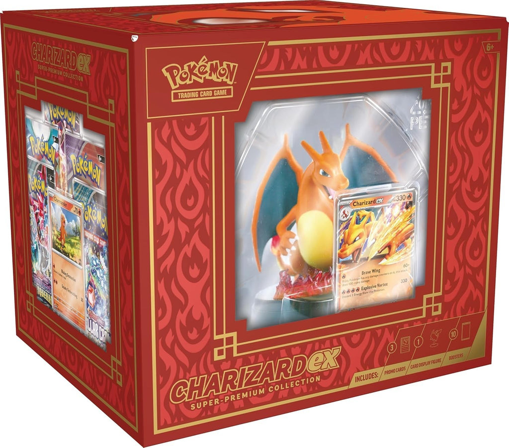 Pokemon TCG Charizard Ex Super Premium Collection Display Figure 6+ Opened Packs