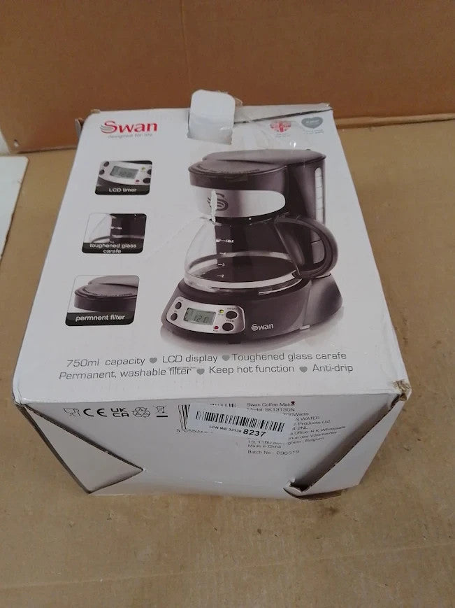 Swan SK13130N Programmable Coffee Maker Keep Warm Function LCD Timer 750ml 700W