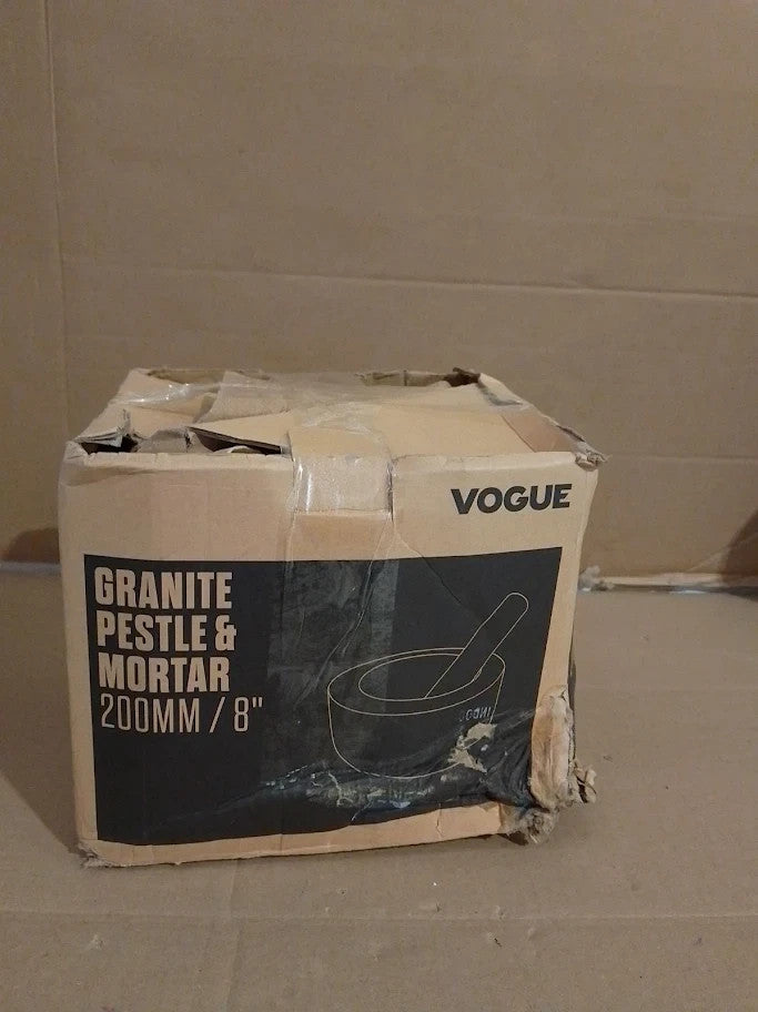 Vogue Granite Pestle Mortar Black 203mm Professional Home Use GG016
