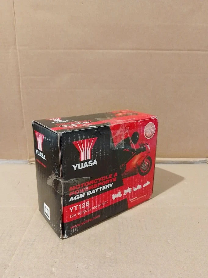 Yuasa YT12B 12V 10Ah AGM Motorcycle Battery Sealed Maintenance Free YT12BBS New