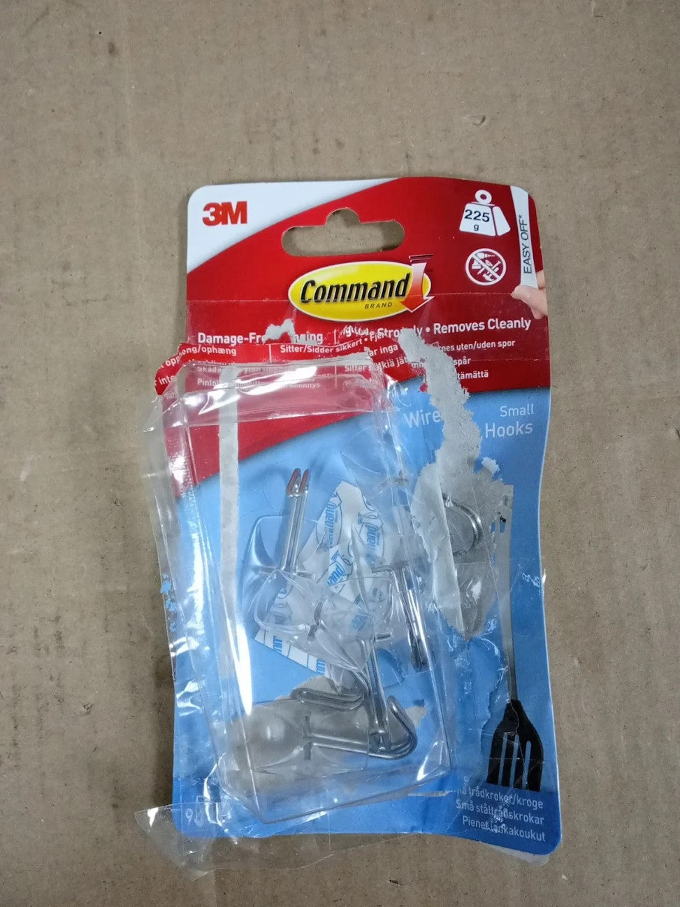 Command Clear Wire Hanger Hook Value Pack 6 Hooks 4 Adhesive Strips Damage Free