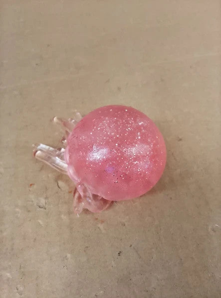 Glitter Jellyfish Squishy Toy Stress Relief Fidget Toy Kids Adults Soft