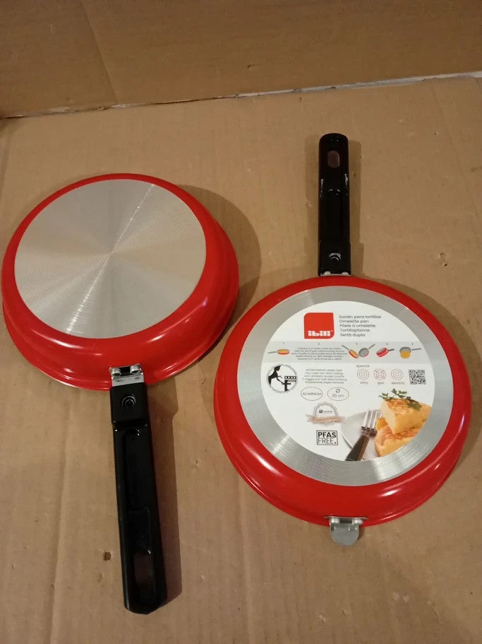 Ibili Venus 20cm Omelette Pan Non Stick Dishwasher Safe Aluminium New