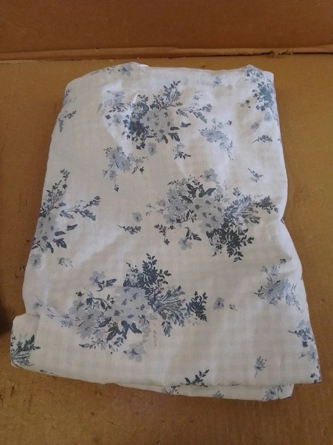 Catherine Lansfield Lucie Floral Frill Reversible Single Duvet Cover Set Single