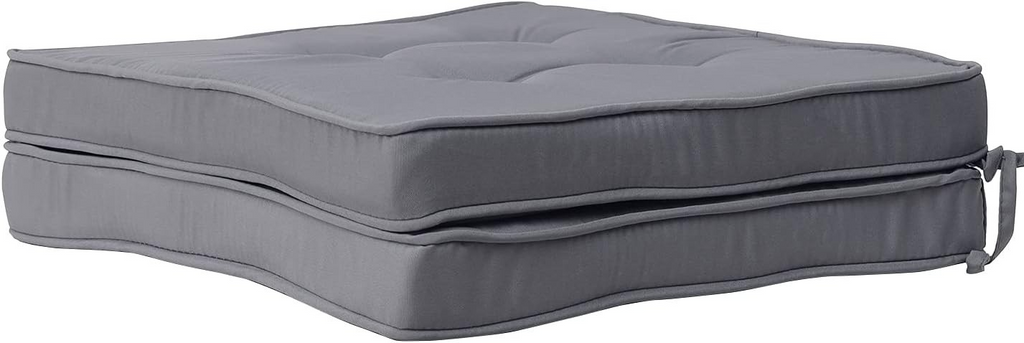RACE LEAF Chair Seat Cushion 40x40x5cm Chair Set Garden Indoor Outdoor Grey New