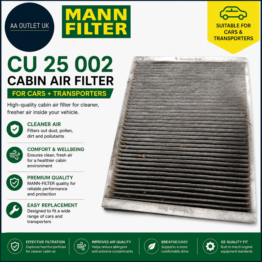 Mann Filter CU 25 002 Automotive Cabin Air Filter Car Truck Passenger