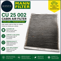 Mann Filter CU 25 002 Automotive Cabin Air Filter Car Truck Passenger
