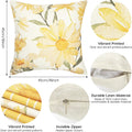 Outdoor 45x45 Set Garden Summer Flower Waterproof Cushion Covers 18x18in New