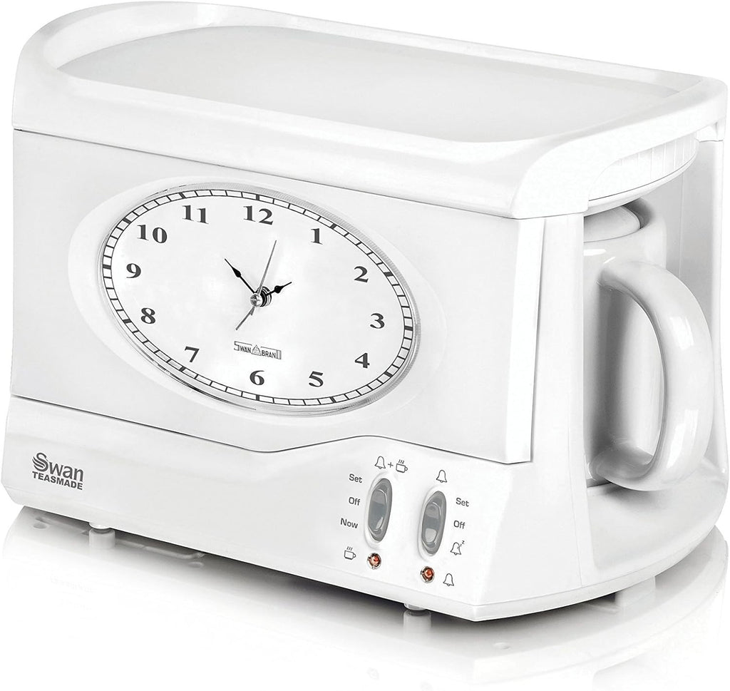 Swan STM201N Vintage Teasmade Traditional Dial Clock Rapid Boil 600ml 850w New
