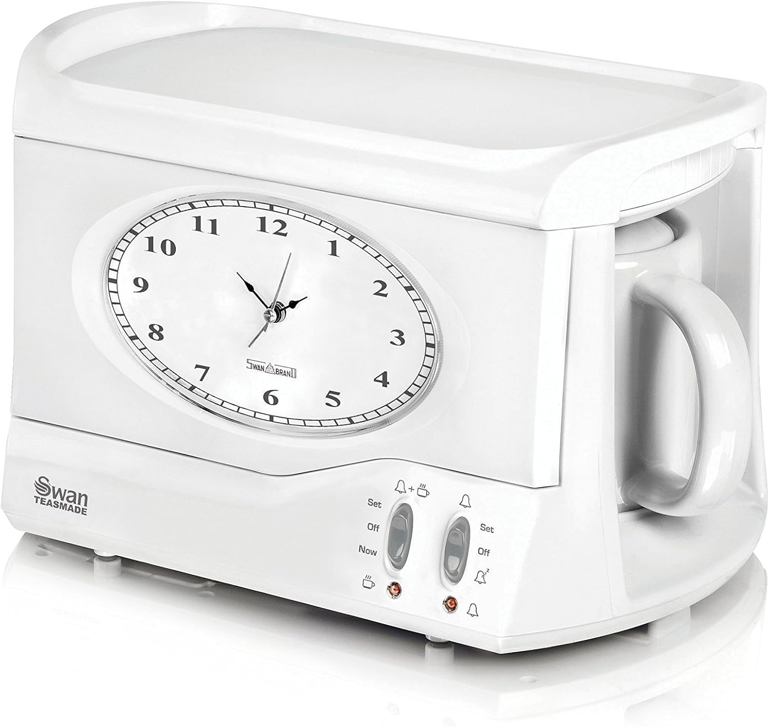 Swan STM201N Vintage Teasmade Traditional Dial Clock Rapid Boil 600ml 850w New