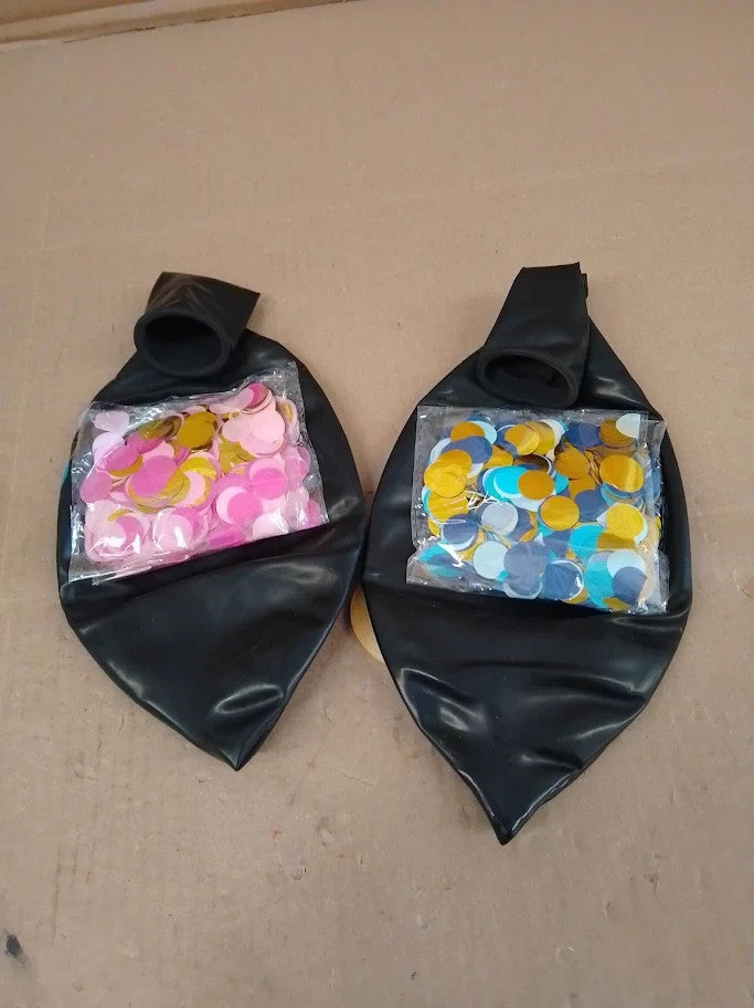 Soireeparty Gender Reveal Confetti Balloons 2pcs Large 36Inch Latex Balloon New