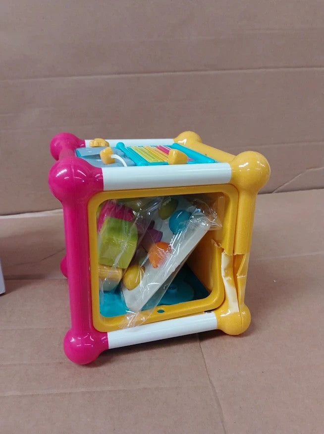 6 in 1 Baby Activity Cube Montessori Toy Shape Sorter Sensory Learning 6M+