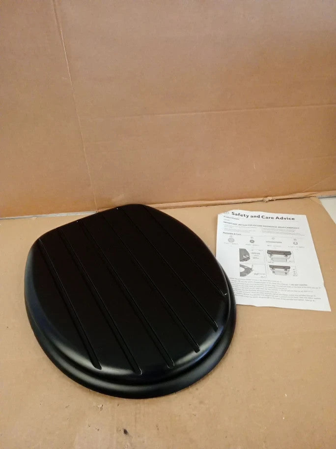 Argos Home Tongue Groove Toilet Seat Antibacterial Black 45x37.3x5.3cm