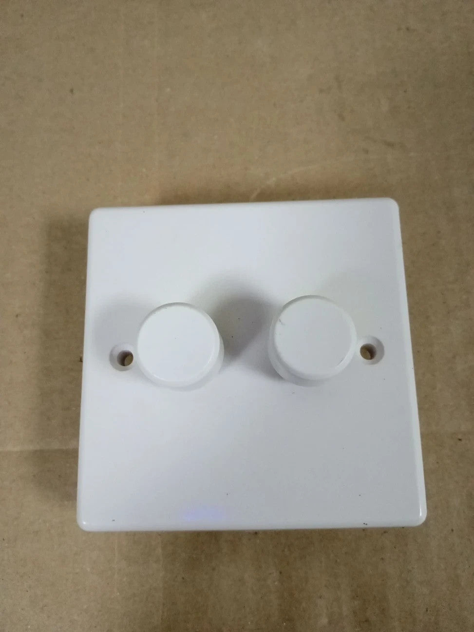 Varilight 2 Gang 1 2 Way 2x250 Watt Push On Off Standard Dimmer Switch White