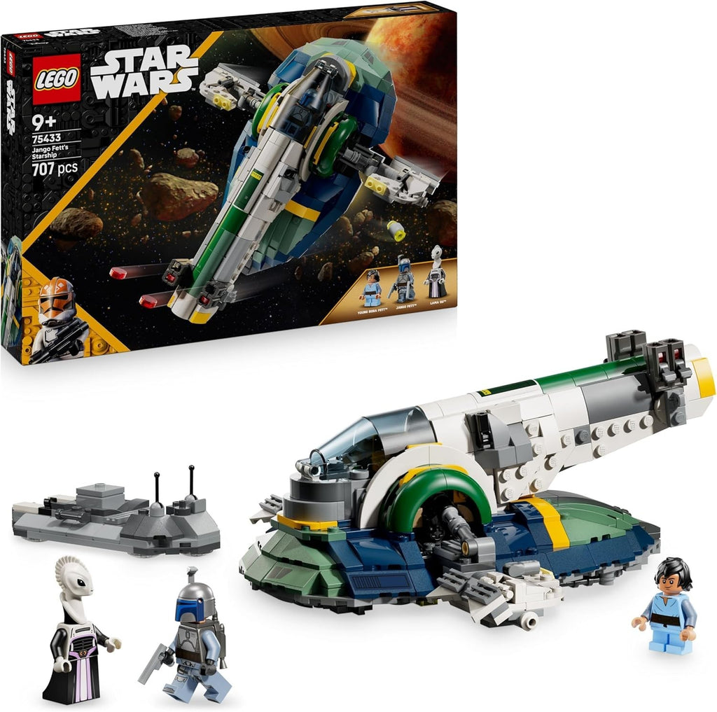 Lego Star Wars 75433 Jango Fetts Starship Play Display Toy Rotating Wings New
