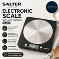 Salter Electronic Scale Steel Platform Black LCD Display 5kg Capacity