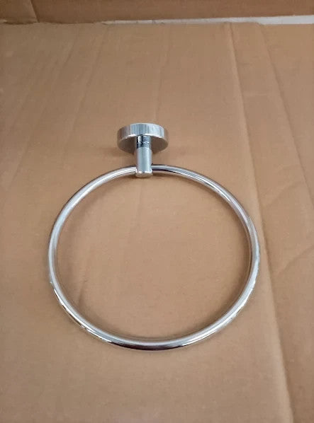 Habitat Wall Mounted Towel Ring Chrome Self Assembly 20x18x4.3cm New