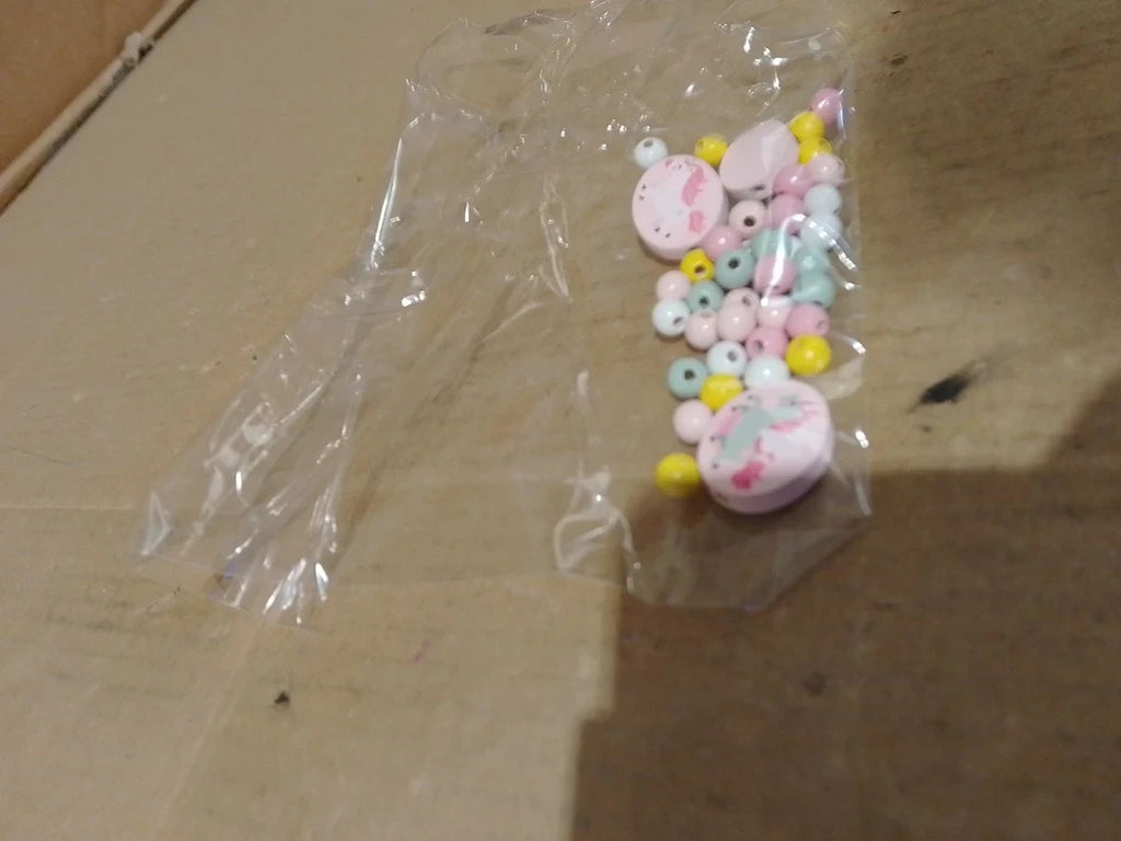 Pastel Wooden Flamingo Bead Jewellery For Bracelet Necklace Craft Beads Kids New