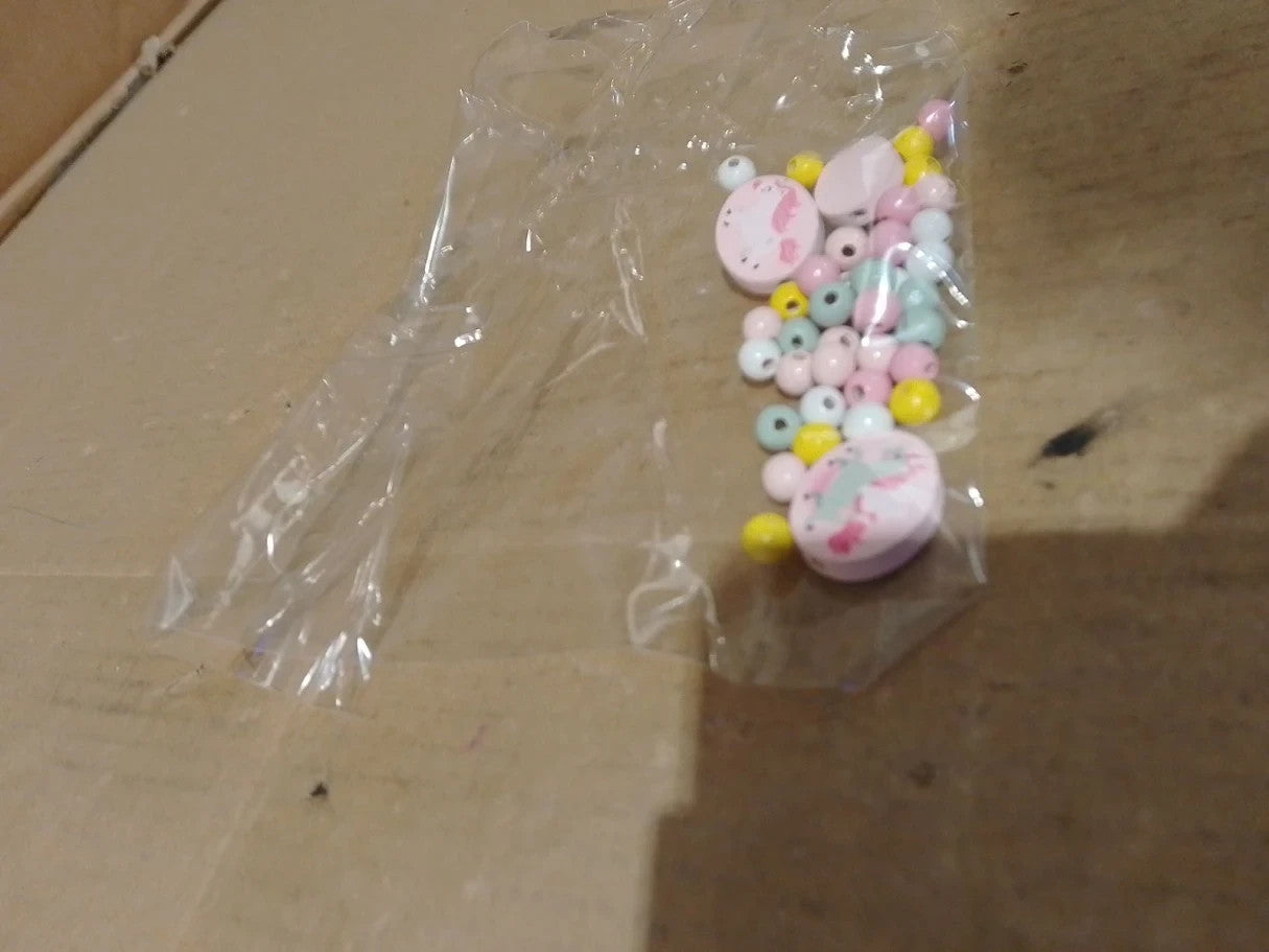 Pastel Wooden Flamingo Bead Jewellery For Bracelet Necklace Craft Beads Kids New