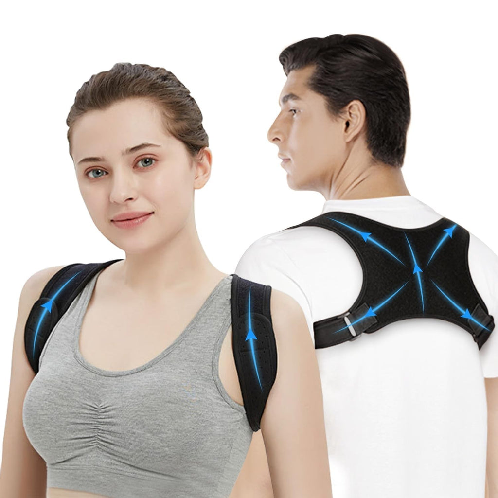 Uiof Posture Corrector Women Men Adjustable Upper Back Brace One Size New