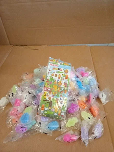 Leehur 100pcs Mochi Squishy Toys Mini Kawaii Squishies Party Bag Fillers New