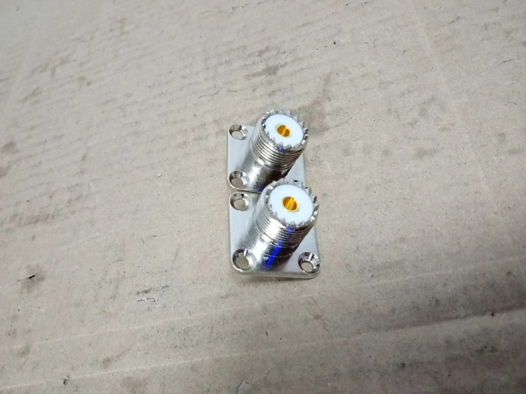 Boobrie SO239 Connector UHF Female SO 239 4 Hole Chassis Mount 2pc New