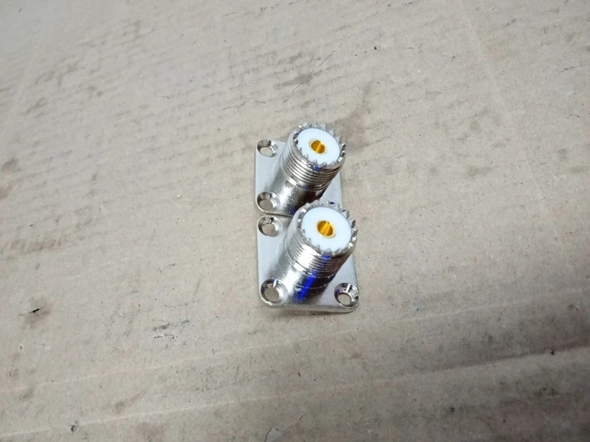 Boobrie SO239 Connector UHF Female SO 239 4 Hole Chassis Mount 2pc New