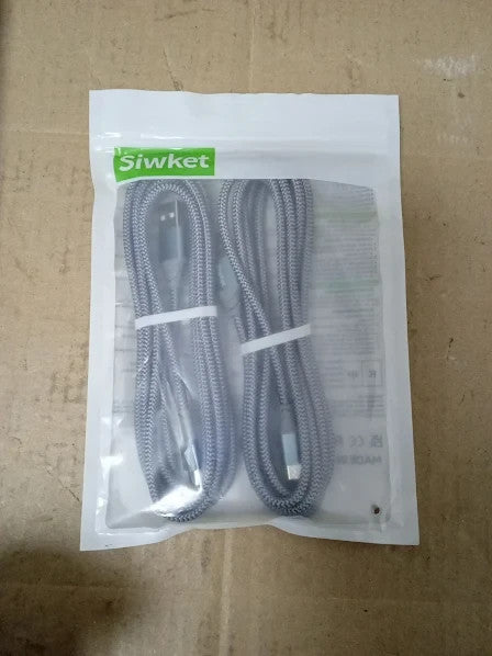 Siwket Micro USB Cable 2 Pack 2M Braided USB A  Micro Charge Cable Android New