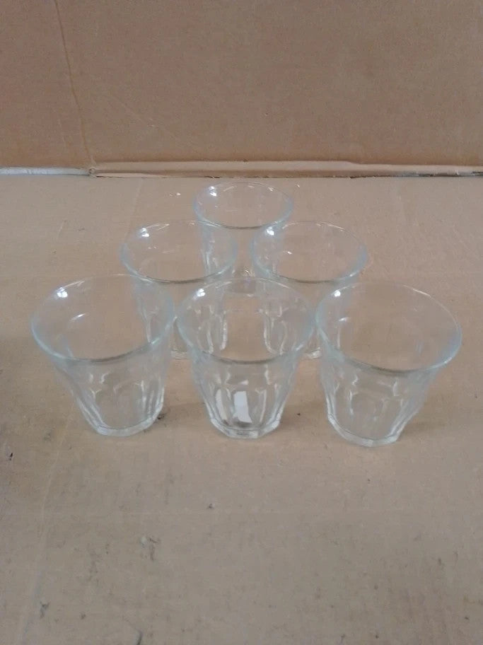 Duralex 1024AB06 6 Set Tumbler Tempered Glass 130ml capacity Transparent New
