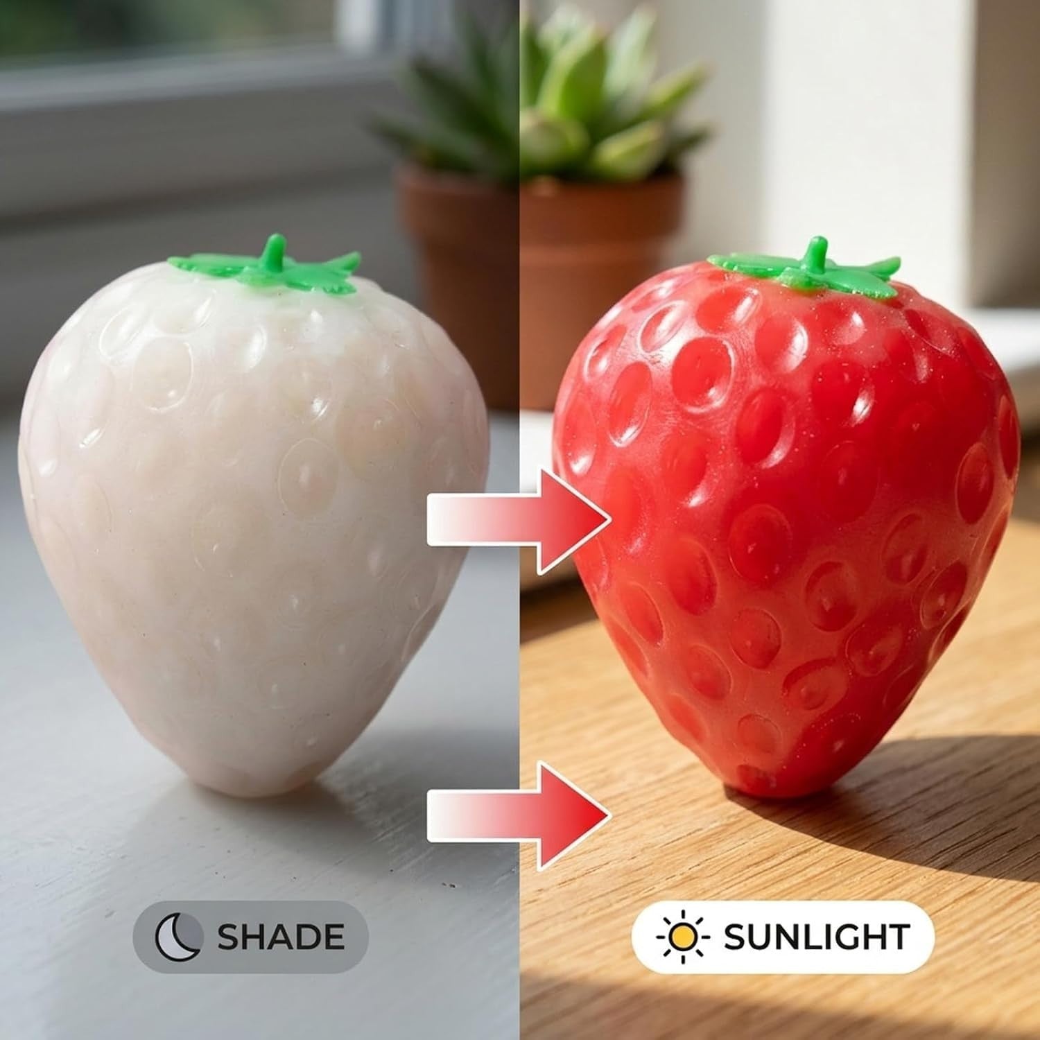 2pcs Pack Sensory Strawberry Taba Squishy Soft Tactile Desk Use New