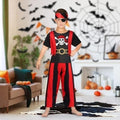 Aomig Kids Set Dress Costume Boys Pirate Top Trousers Eye Patch Headband XL New