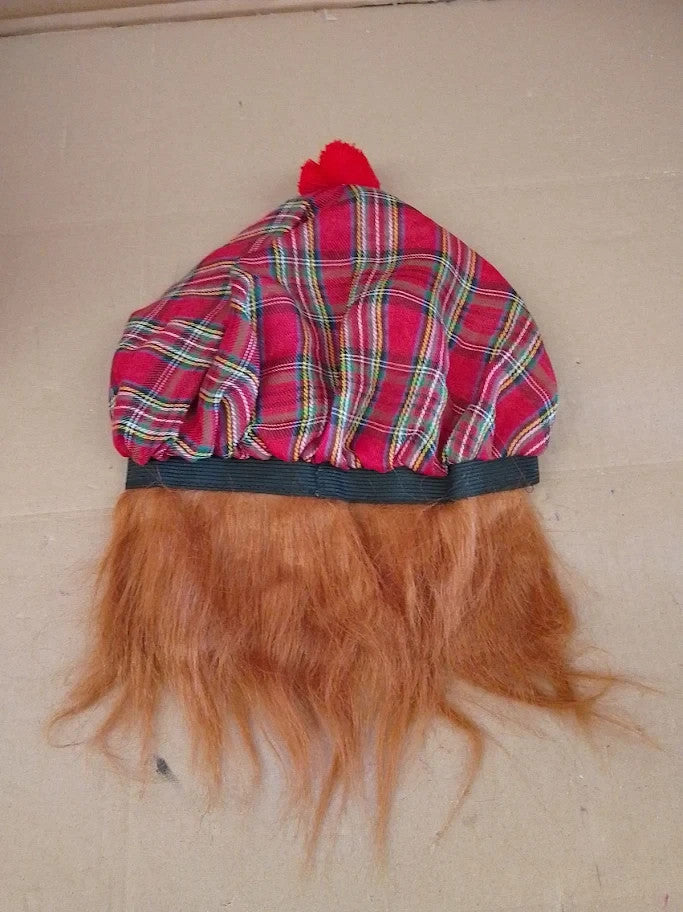 Red Tartan Scots Hat Ginger Hair Classic Parties Scottish Pride Halloween New