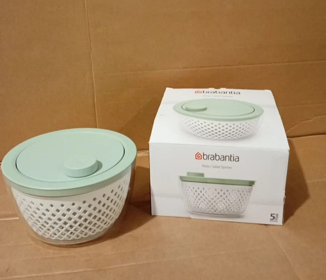 Brabantia Tasty Salad Spinner Dryer Bowl Colander Dishwasher Safe Green New
