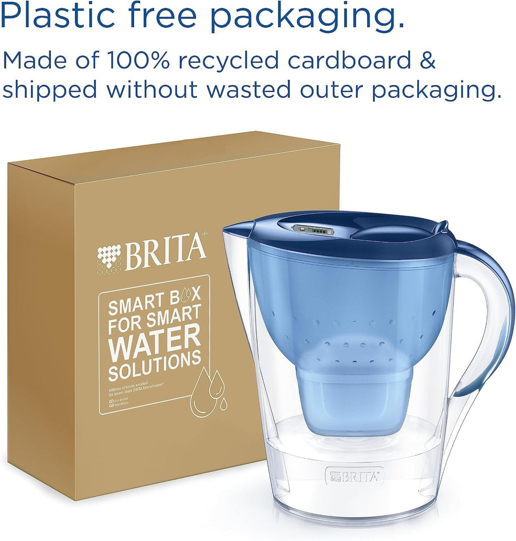 BRITA Water Filter Jug Blue 3.5L Large Volume Pitcher SmartBox Flip Lid New