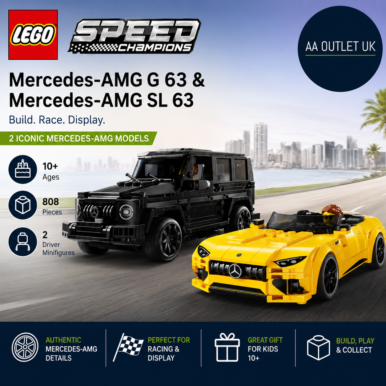 Lego Speed Champions Mercedes AMG G 63 Mercedes AMG SL Car Toys 10+ 76924