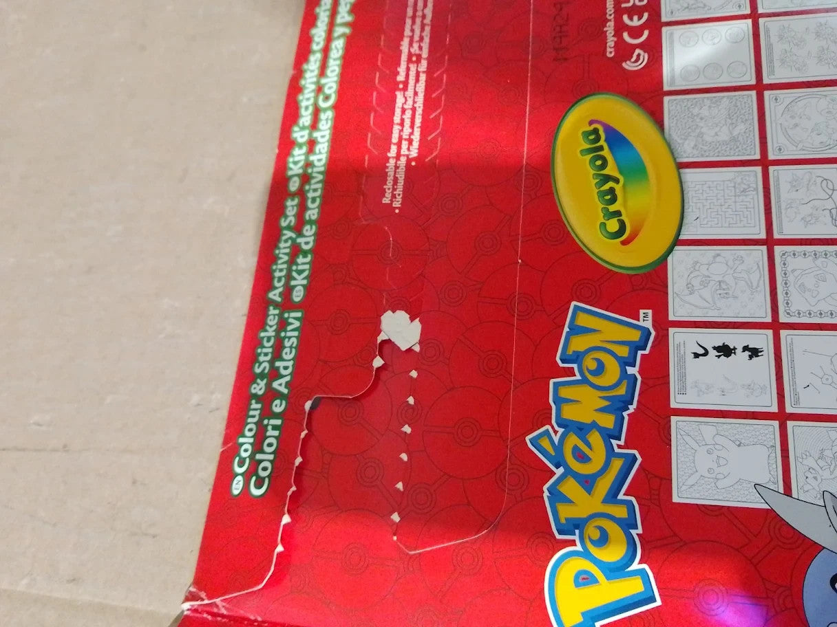 Crayola Pokemon Colour Activity Kit Includes 32 Colouring Pages Pikachu 3+ New