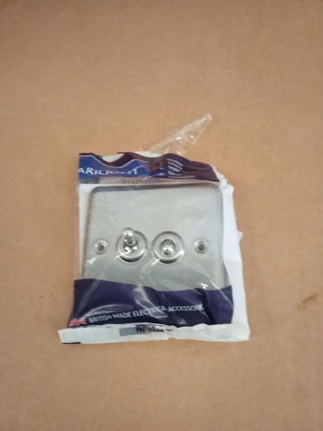 Varilight Double Toggle Light Switch 2 Way Value Matt Chrome XST2 New