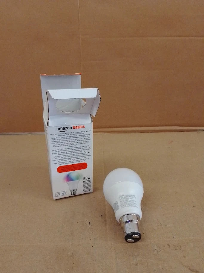 Amazon Basics Smart Multicolor LED Light Bulb B22 Base 8w Works Alexa New