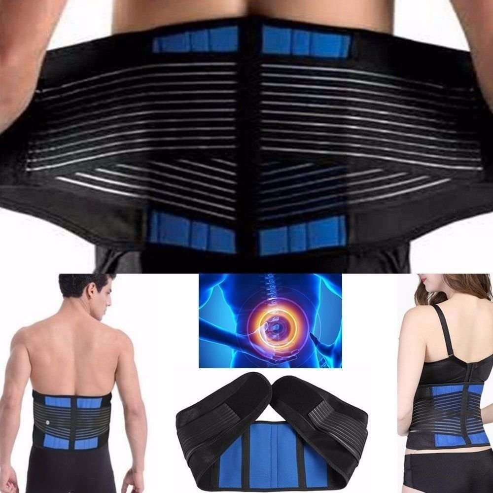 Back Support Belt Adjustable Brace Lower Lumbar Men Women 42-46in XXL New