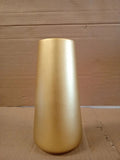 Light Gold 8in Big Gold Ceramic Flower Vase Home Table Accent Decor Modern