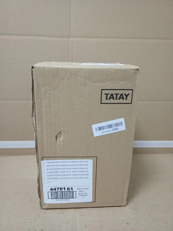 Tatay Bathroom Bin Swing Lid 6L Capacity Compact Modern Design Durable Green
