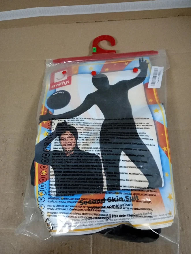 Smiffys Black Second Skin Suit Bumbag Fancy Dress Costume Adult Design New