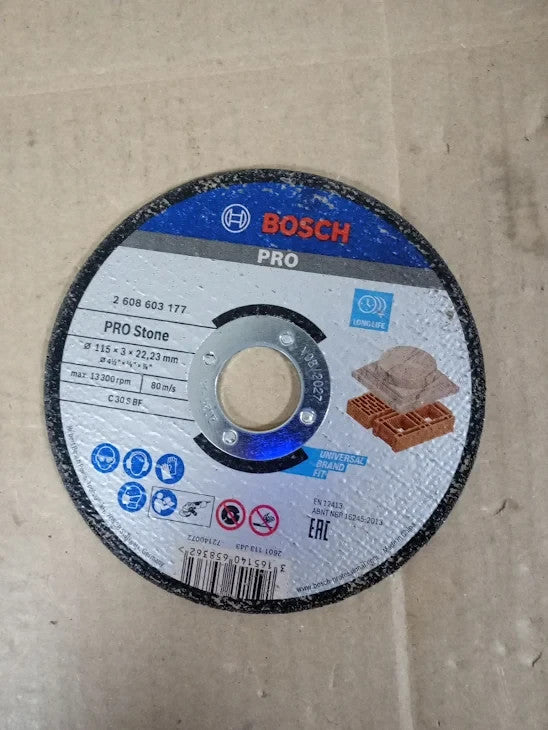 Bosch 1x Pro Stone Longlife Cutting Disc Small Angle Grinder Bore 22.23